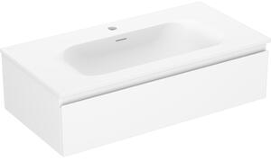 Mexen Orio, mobilier de baie 90 cm cu lavoar Vela, 1 sertar, alb mat, 91A10-09023-1-BF01-W23M01