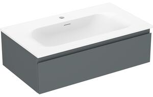 Mexen Orio, mobilier baie 80 cm cu lavoar Vela, 1 sertar, grafit mat/alb mat, 91A10-08023-1-BF66-W23M01