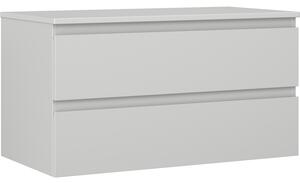 Mexen Orio, mobilier de baie 90 cm cu blat, 2 sertare, gri mat, 91A10-09047-2-BFFC62