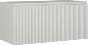 Mexen Rivel, mobilier baie 100 cm, 1 sertar, canelat, gri mat, 91A20-10047-1-BF62