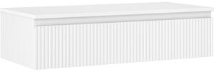 Mexen Rivel, mobilier de baie 100 cm cu blat, 1 sertar, canelat, alb mat, 91A20-10023-1-BFC01