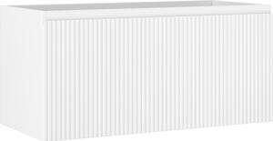 Mexen Rivel, mobilier baie 100 cm, 1 sertar, canelat, alb mat, 91A20-10047-1-BF01