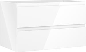 Mexen Orio, mobilier baie 80 cm, 2 sertare, alb lucios, 91A10-08047-2-BFF00