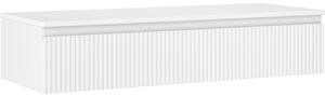 Mexen Rivel, mobilier baie 120 cm cu blat, 1 sertar, canelat, alb mat, 91A20-12023-1-BFC01