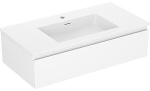 Mexen Orio, mobilier de baie 90 cm cu lavoar Otis, 1 sertar, alb mat, 91A10-09023-1-BF01-W18M01