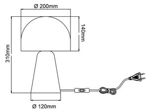 Lampă de masă Brilliant NALAM 1xE14/40W/230V bej/ash