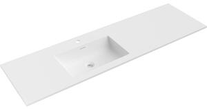 Chiuvetă sub blat Mexen Otis, stânga, 161 × 46,5 cm, alb mat, 25181601L