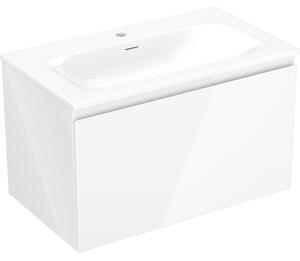 Mexen Orio, mobilier de baie 80 cm cu lavoar Vela, 1 sertar, alb lucios, 91A10-08047-1-BF00-W23M00
