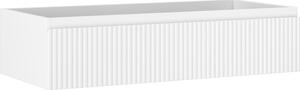 Mexen Rivel, mobilier baie 100 cm, 1 sertar, canelat, alb mat, 91A20-10023-1-BF01