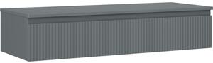 Mexen Rivel, mobilier baie 120 cm cu blat, 1 sertar, canelat, grafit mat - 91A20-12023-1-BFC66