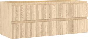 Mexen Rivel, mobilier baie 120 cm, 2 sertare, canelat, stejar, 91A20-12047-2-BFF81