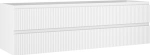 Mexen Rivel, mobilier baie 160 cm, 2 sertare, canelat, alb mat, 91A20-16047-2-BFF01