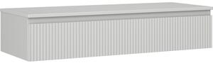 Mexen Rivel, mobilier baie 120 cm cu blat, 1 sertar, canelat, gri mat, 91A20-12023-1-BFC62