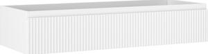 Mexen Rivel, mobilier baie 120 cm, 1 sertar, canelat, alb mat, 91A20-12023-1-BF01