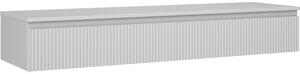 Mexen Rivel, mobilier baie 160 cm cu blat, 1 sertar, canelat, gri mat, 91A20-16023-1-BFC62