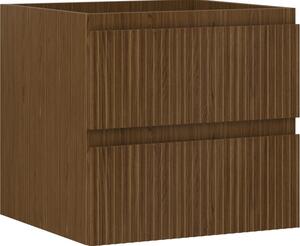 Mexen Rivel, mobilier baie 50 cm, 2 sertare, canelat, nuc, 91A20-05047-2-BFF86
