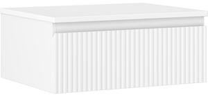 Mexen Rivel, mobilier de baie 60 cm cu blat, 1 sertar, canelat, alb mat, 91A20-06023-1-BFC01