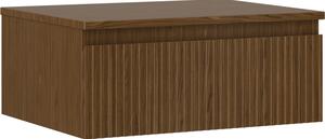 Mexen Rivel, mobilier de baie 60 cm cu blat, 1 sertar, canelat, nuc, 91A20-06023-1-BFC86