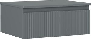 Mexen Rivel, mobilier de baie 60 cm cu blat, 1 sertar, canelat, grafit mat, 91A20-06023-1-BFC66