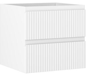 Mexen Rivel, mobilier baie 50 cm, 2 sertare, canelat, alb mat, 91A20-05047-2-BFF01