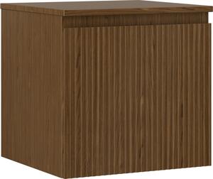 Mexen Rivel, mobilier de baie 50 cm cu blat, 1 sertar, canelat, nuc, 91A20-05047-1-BFC86