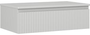 Mexen Rivel, mobilier de baie 80 cm cu blat, 1 sertar, canelat, gri mat, 91A20-08023-1-BFC62