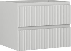 Mexen Rivel, mobilier baie 60 cm, 2 sertare, canelat, gri mat, 91A20-06047-2-BFF62