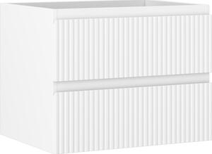 Mexen Rivel, mobilier baie 60 cm, 2 sertare, canelat, alb mat, 91A20-06047-2-BFF01