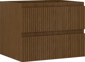 Mexen Rivel, mobilier baie 60 cm, 2 sertare, canelat, nuc, 91A20-06047-2-BFF86