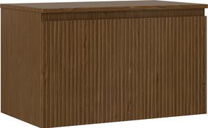 Mexen Rivel, mobilier de baie 80 cm cu blat, 1 sertar, canelat, nuc, 91A20-08047-1-BFC86