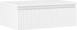 Mexen Rivel, mobilier de baie 70 cm cu blat, 1 sertar, canelat, alb mat, 91A20-07023-1-BFC01