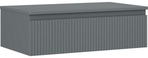 Mexen Rivel, mobilier de baie 80 cm cu blat, 1 sertar, canelat, grafit mat, 91A20-08023-1-BFC66