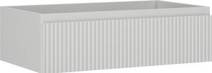 Mexen Rivel, mobilier baie 80 cm, 1 sertar, canelat, gri mat, 91A20-08023-1-BF62