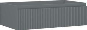 Mexen Rivel, mobilier baie 80 cm, 1 sertar, canelat, grafit mat, 91A20-08023-1-BF66