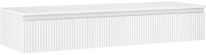 Mexen Rivel, mobilier de baie sub lavoar 140 cm cu partea superioară, 1 sertar, canelat, alb mat, 91A20-14023-1-BFC01