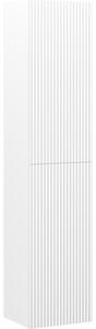 Mexen Rivel, piedestal pentru baie 35 cm, 2 uși, canelat, alb mat, 91A21-03016-2-BF01