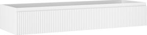 Mexen Rivel, mobilier de baie sub chiuvetă 140 cm, 1 sertar, canelat, alb mat, 91A20-14023-1-BF01