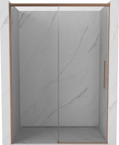 Mexen Rox, ușă glisantă de duș 140 ​​cm, sticlă transparentă de 8 mm, profil mat cupru, 8C2-140-000-65-00