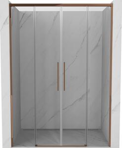 Mexen Rox, ușă glisantă de duș 160 cm, sticlă transparentă de 8 mm, profil auriu-roz, 8C2-160-002-60-00