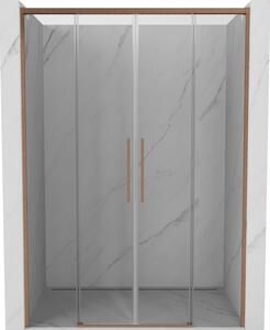 Mexen Rox, ușă glisantă de duș 140 ​​cm, sticlă transparentă de 8 mm, profil mat cupră, 8C2-140-002-65-00