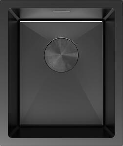 Chiuvetă Mexen Trixo, din oțel inoxidabil cu 1 compartiment, 370 x 440 mm, neagră, 6412371000-70