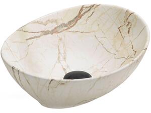 Mexen Elza, chiuveta blat 40,5x33x14 cm, imitatie piatra-bej, 21014095
