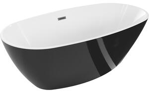 Mexen Eris, cadă de sine stătătoare 155 x 80 cm, alb-negru, preaplin grafit, 53441558075-66