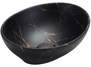 Mexen Elza, chiuveta blat 40,5x33x14 cm, imitatie piatra-negru, 21014098