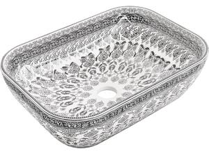 Mexen Rita, chiuveta blat 455x325x135 mm, model alb-negru, 21084586