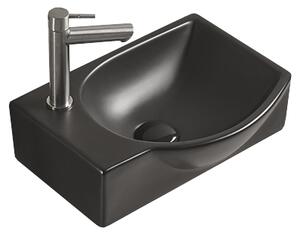 Mexen Mista, chiuveta blat, stanga, 40 x 28 cm, negru mat, 22174085R