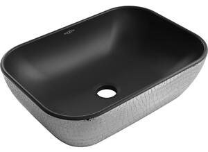 Mexen Rita, chiuveta blat 45x32x14 cm, model negru mat-argintiu, 21084572
