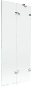 Mexen Lunar, paravan de cadă cu 2 aripi dreapta 80 x 150 cm, sticlă transparentă, crom, 897-080-100-01-00-P