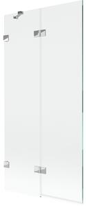 Mexen Lunar, paravan de cadă cu 2 aripi stânga 90 x 150 cm, sticlă transparentă, crom, 897-090-100-01-00-L