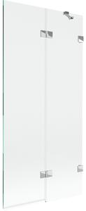 Mexen Lunar, paravan de cadă cu 2 aripi dreapta 90 x 150 cm, sticlă transparentă, crom, 897-090-100-01-00-P